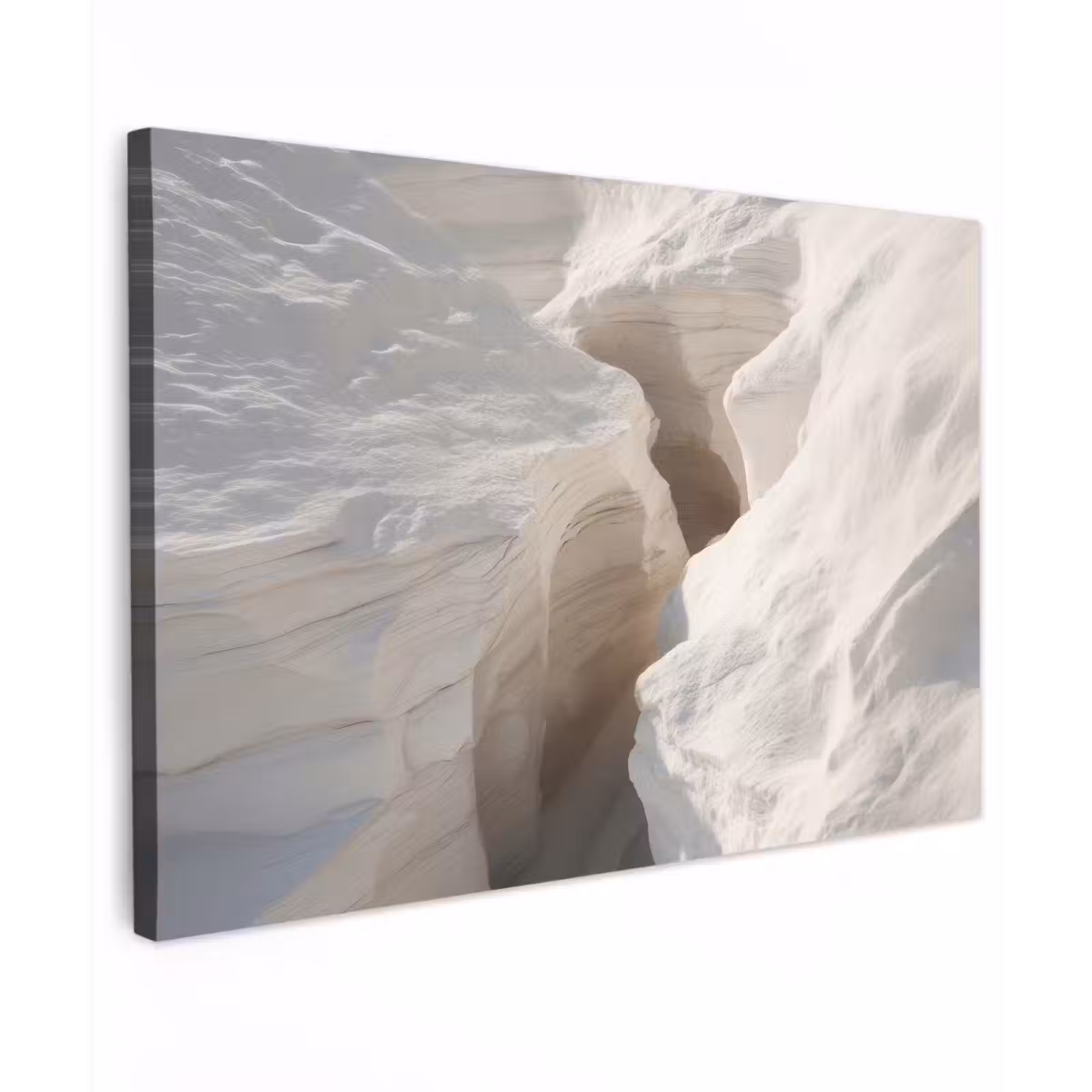 Canvas schilderij - Kloof - Wit - Sneeuw — 1