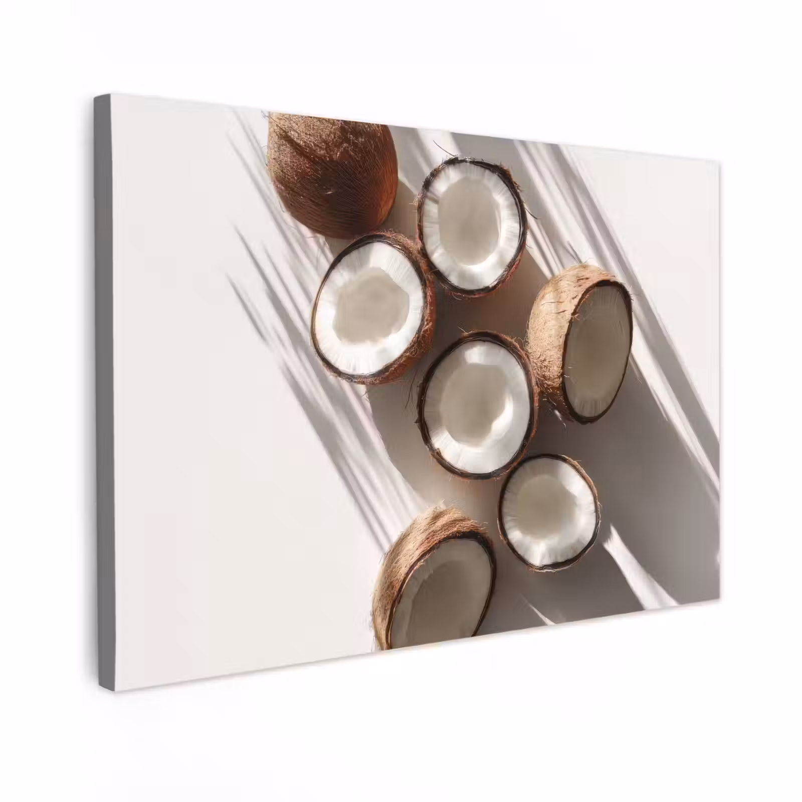 Canvas schilderij - Kokosnoten - Bruin - Shaduw — 1