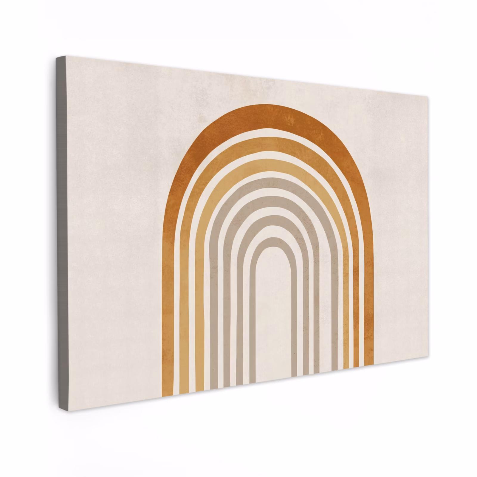Canvas schilderij - Minimalistisch - Boog - Lijnen - Beige — 1