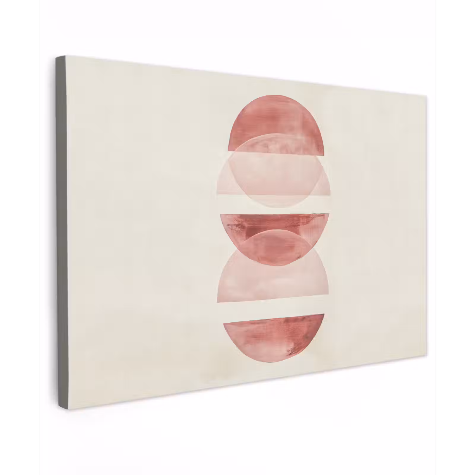 Canvas schilderij - Minimalistisch - Cirkels - Roze — 1