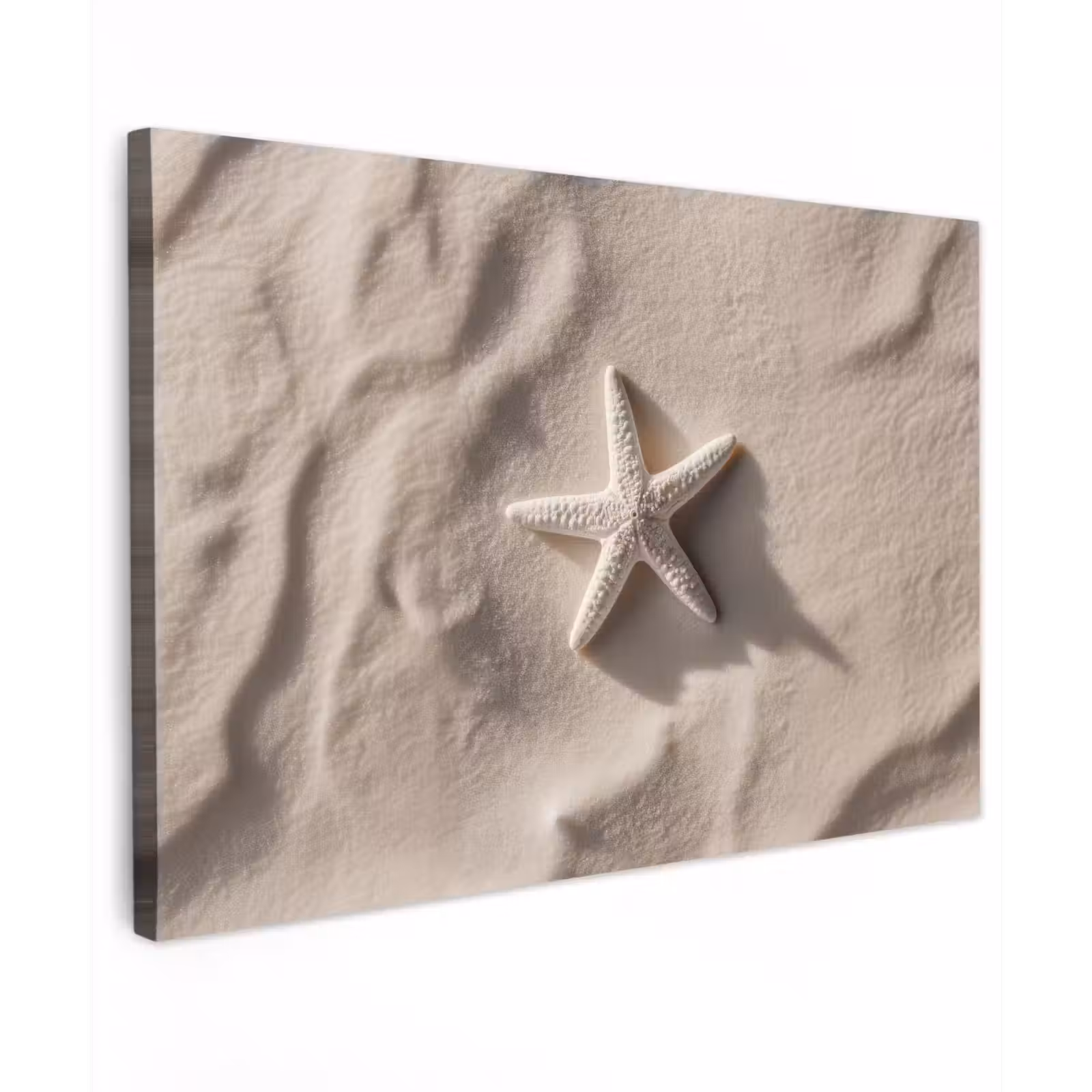 Canvas schilderij - Strand - Zeester - Zand - Beige — 1