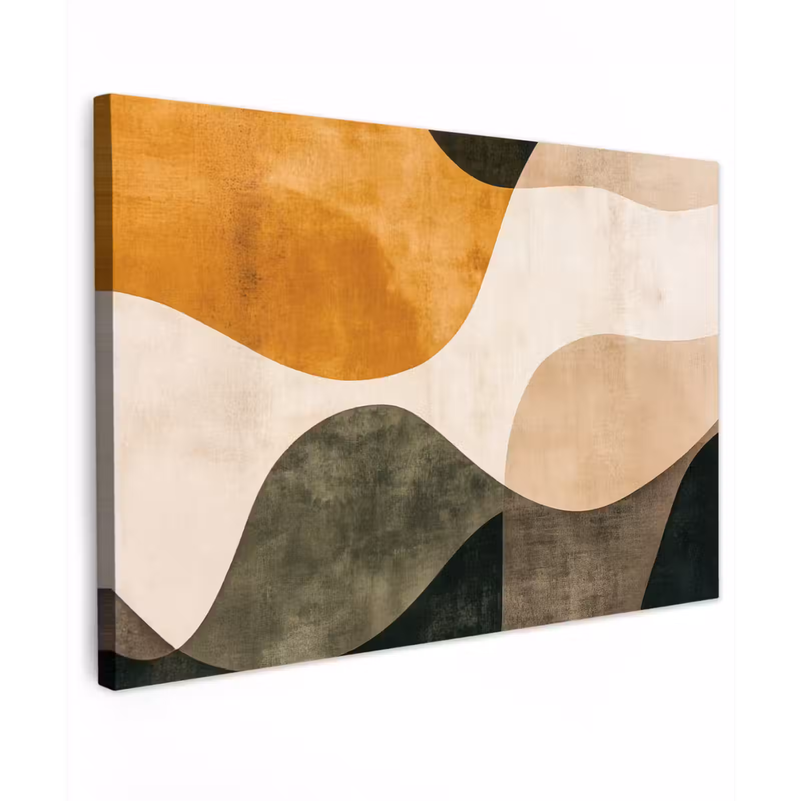 Canvas schilderij - Vormen - Okergeel - Abstract — 1