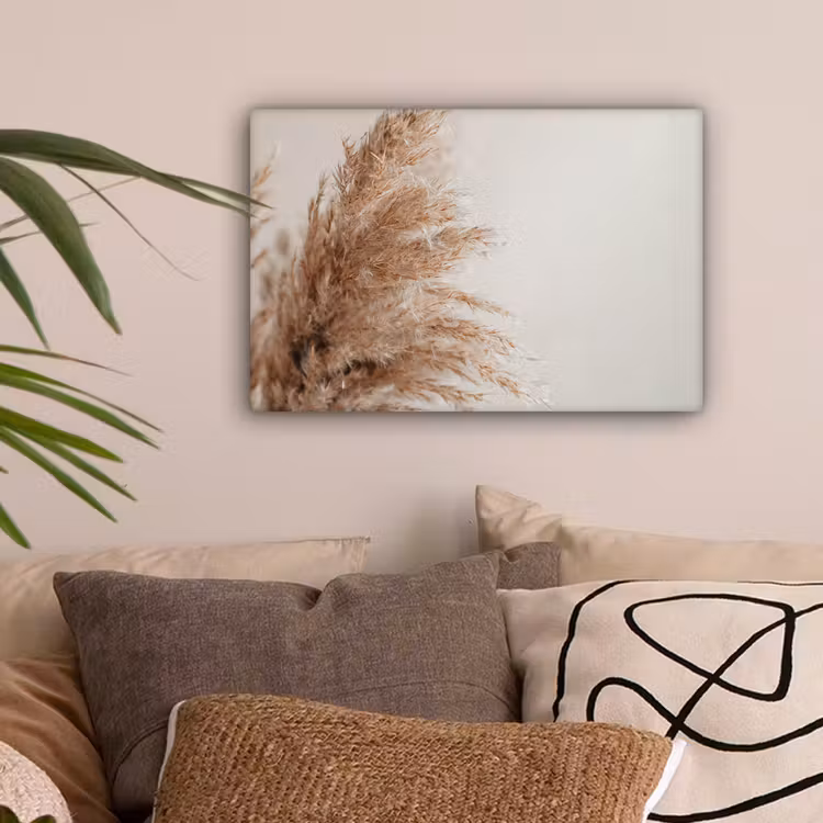 Canvas schilderij - Gras - Planten - Natuur - Pampasgras — 2