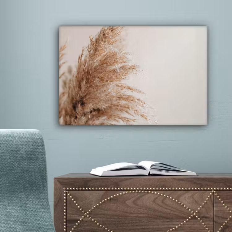Canvas schilderij - Gras - Planten - Natuur - Pampasgras — 4