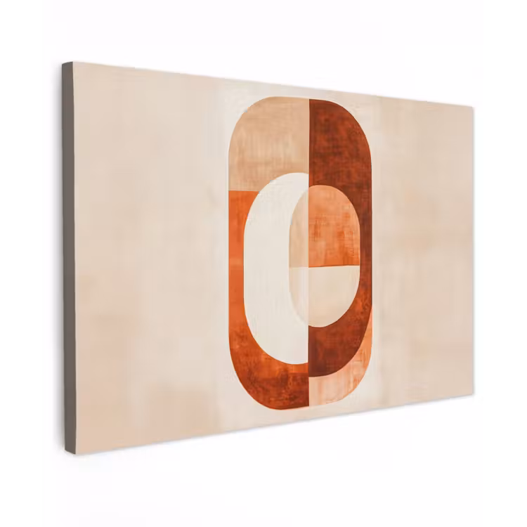 Canvas schilderij - Illustratie - Abstract - Vormen - Rood — 1