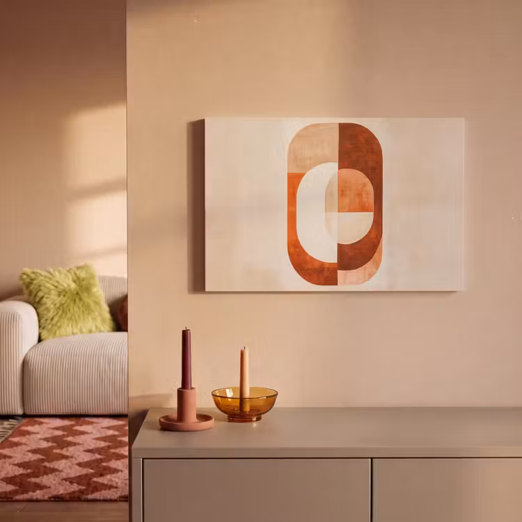 Canvas schilderij - Illustratie - Abstract - Vormen - Rood — 2
