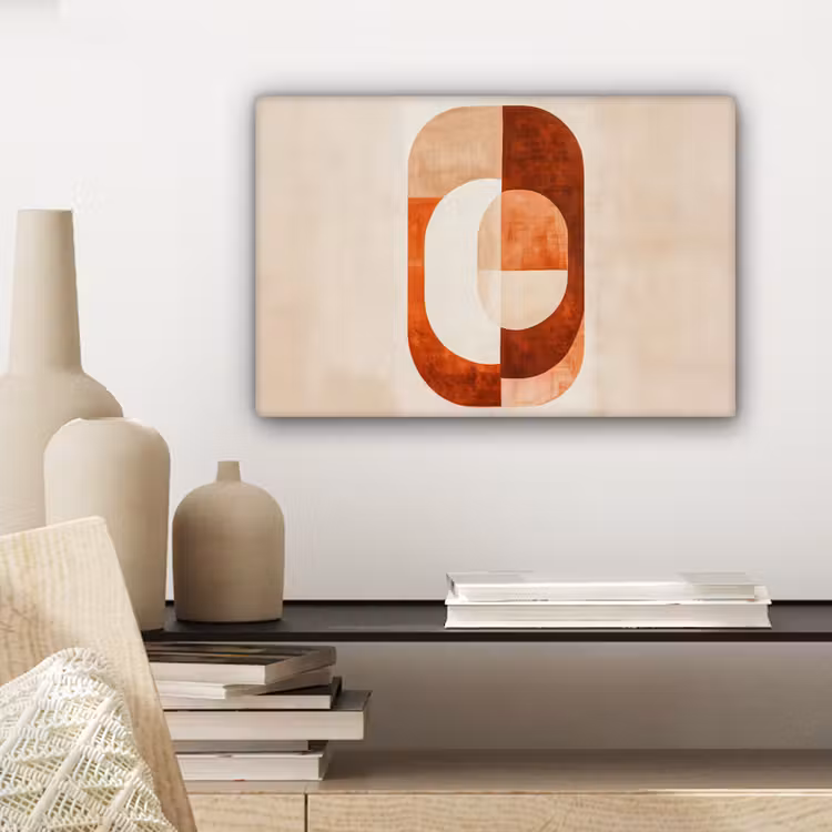 Canvas schilderij - Illustratie - Abstract - Vormen - Rood — 5