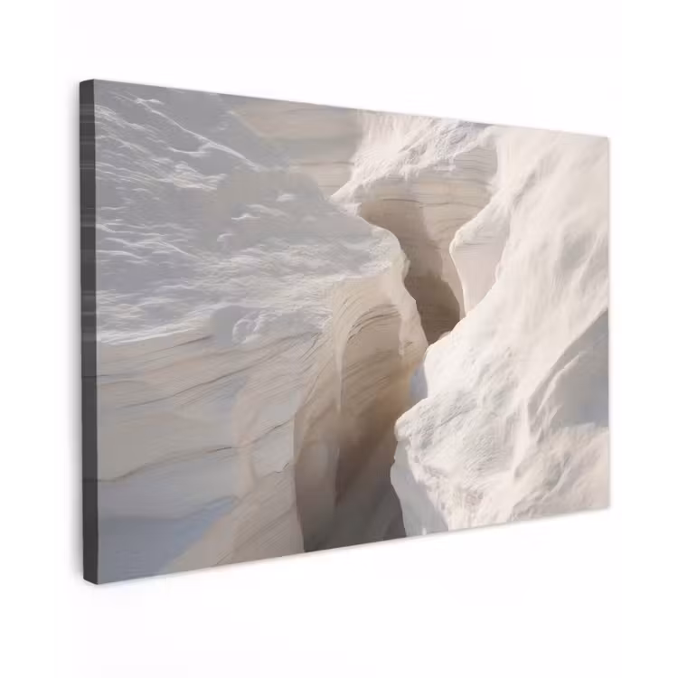 Canvas schilderij - Kloof - Wit - Sneeuw — 1