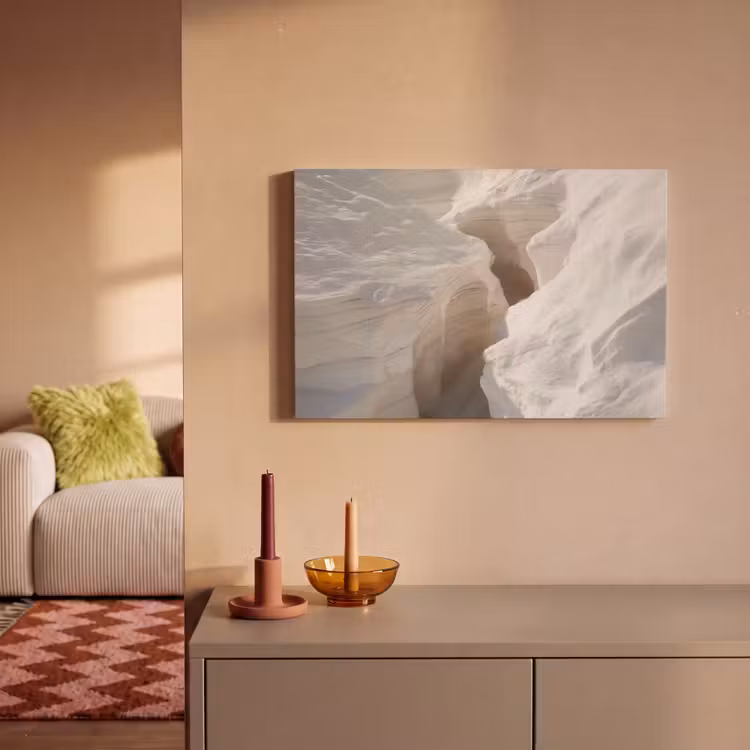 Canvas schilderij - Kloof - Wit - Sneeuw — 2
