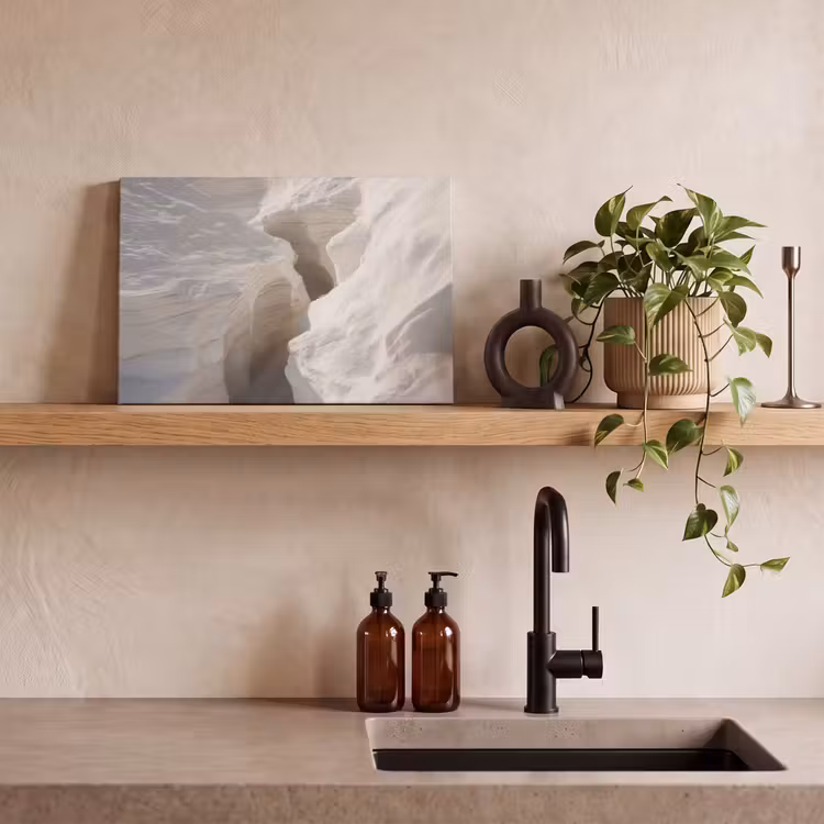 Canvas schilderij - Kloof - Wit - Sneeuw — 3