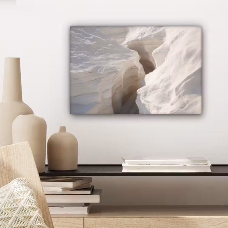 Canvas schilderij - Kloof - Wit - Sneeuw — 5