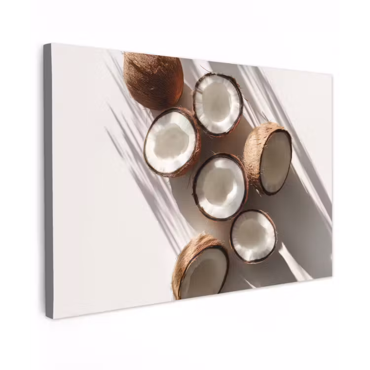 Canvas schilderij - Kokosnoten - Bruin - Shaduw — 1