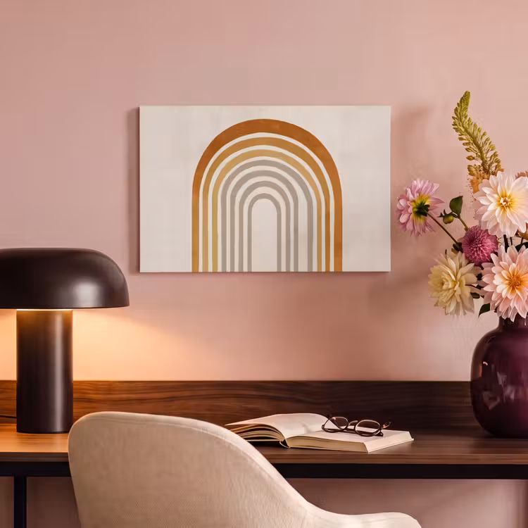 Canvas schilderij - Minimalistisch - Boog - Lijnen - Beige — 4