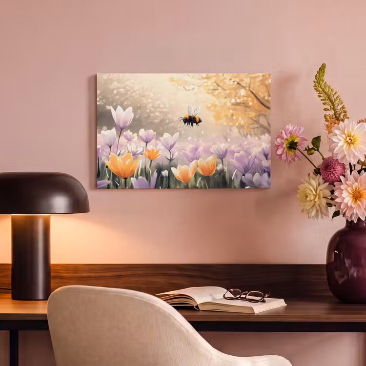Canvas schilderij - Viooltjes - bij - Zonlicht — 4