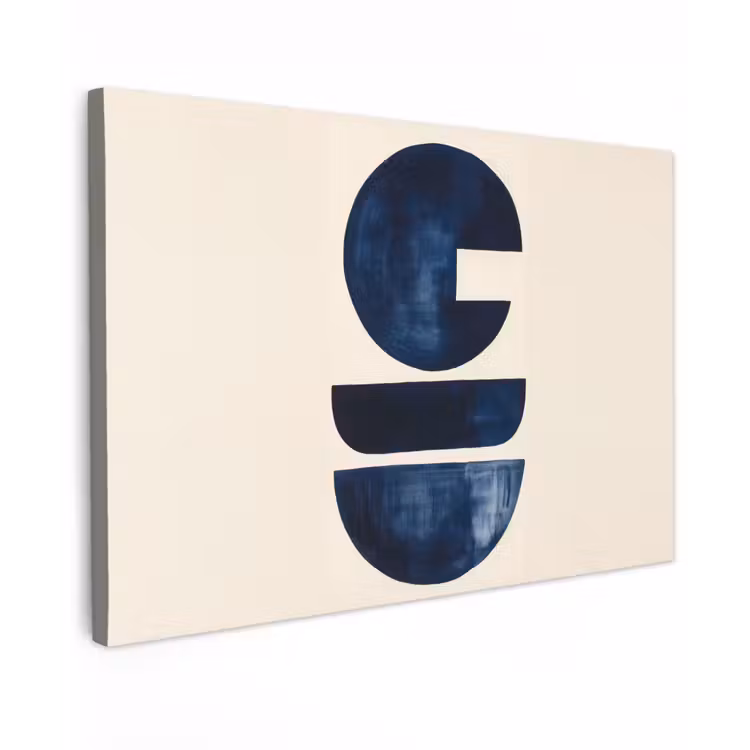 Canvas schilderij - Vormen - Blauw - Abstract — 1