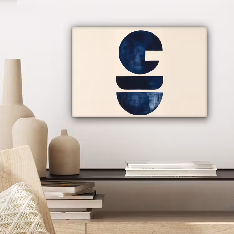 Canvas schilderij - Vormen - Blauw - Abstract — 5