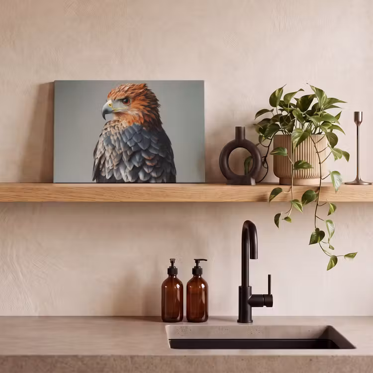 Canvas schilderij - Vogel - Realistisch - Veren - Bruin — 3