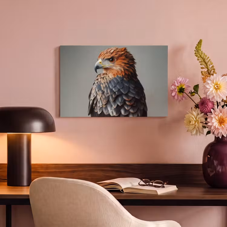 Canvas schilderij - Vogel - Realistisch - Veren - Bruin — 4