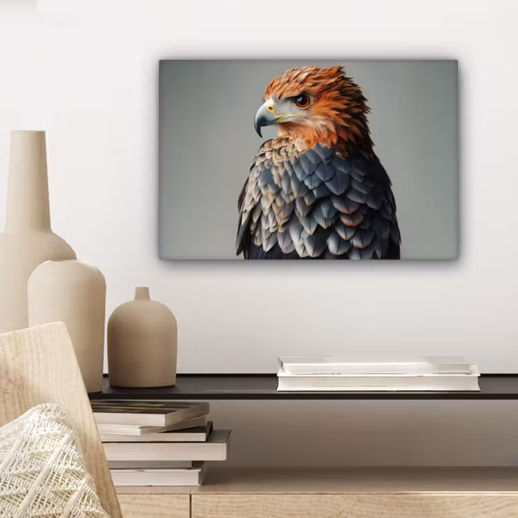 Canvas schilderij - Vogel - Realistisch - Veren - Bruin — 5