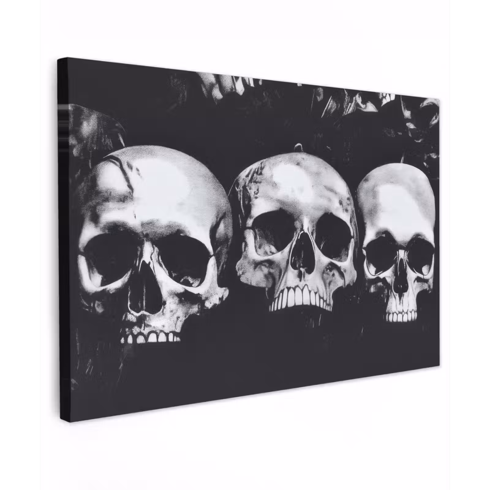 Canvas schilderij - Schedels - Zwart - Contrast — 1