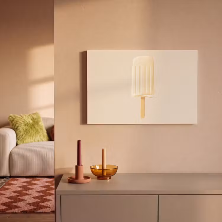 Canvas schilderij - Minimalistisch - Waterijsje - Stokje - Beige — 2