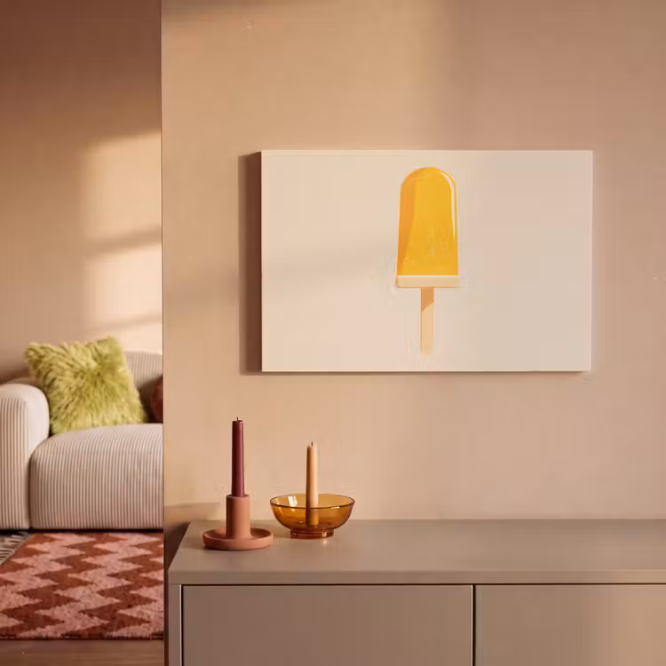 Canvas schilderij - Oranje - Stokje - Waterijsje — 2