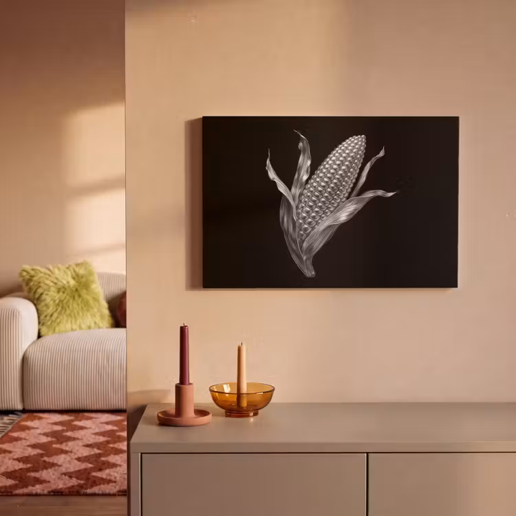 Canvas schilderij - Maïskolf - Glanzend metaal - Elegant — 2