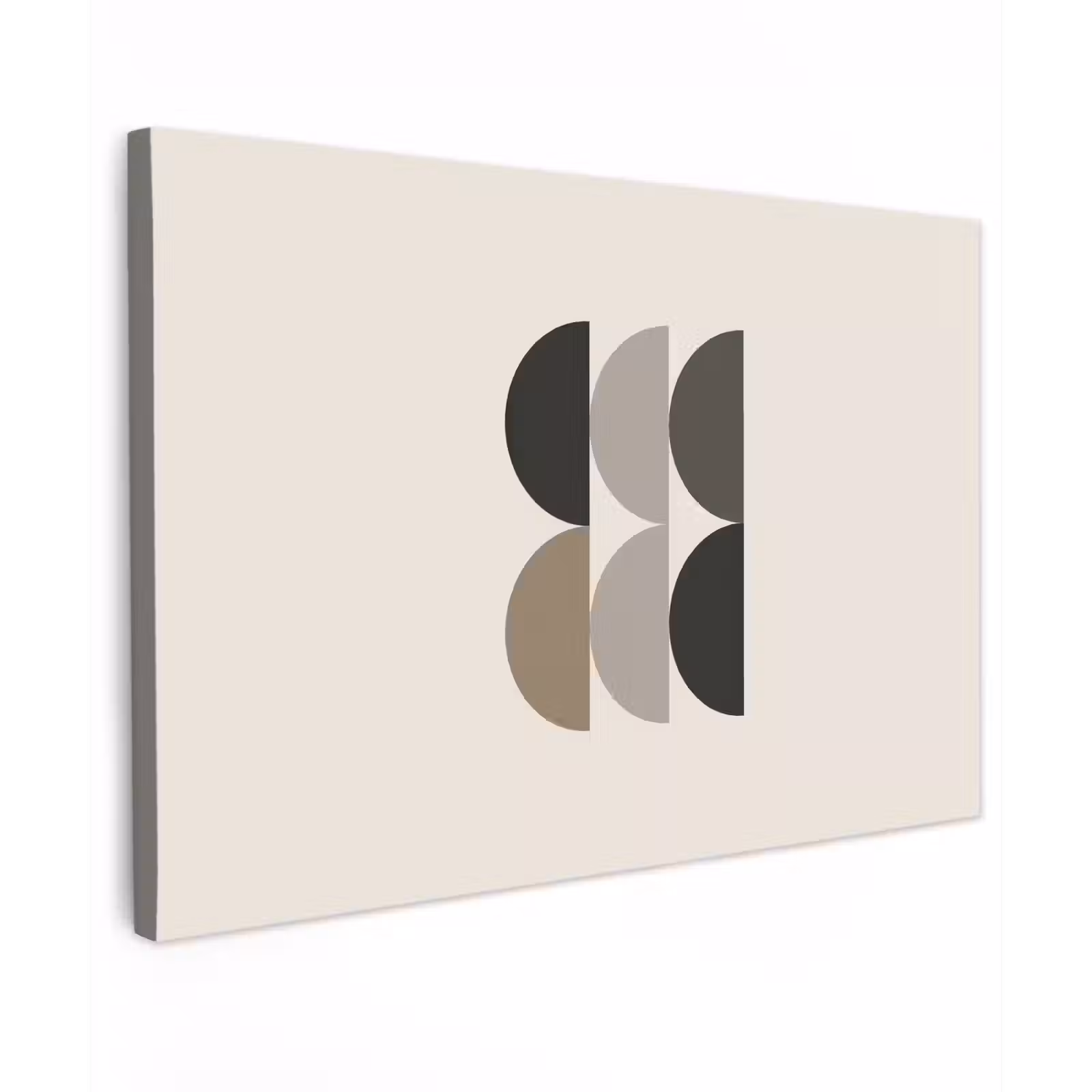 Canvas schilderij - Halve cirkels - Aardetinten - Grafisch — 1