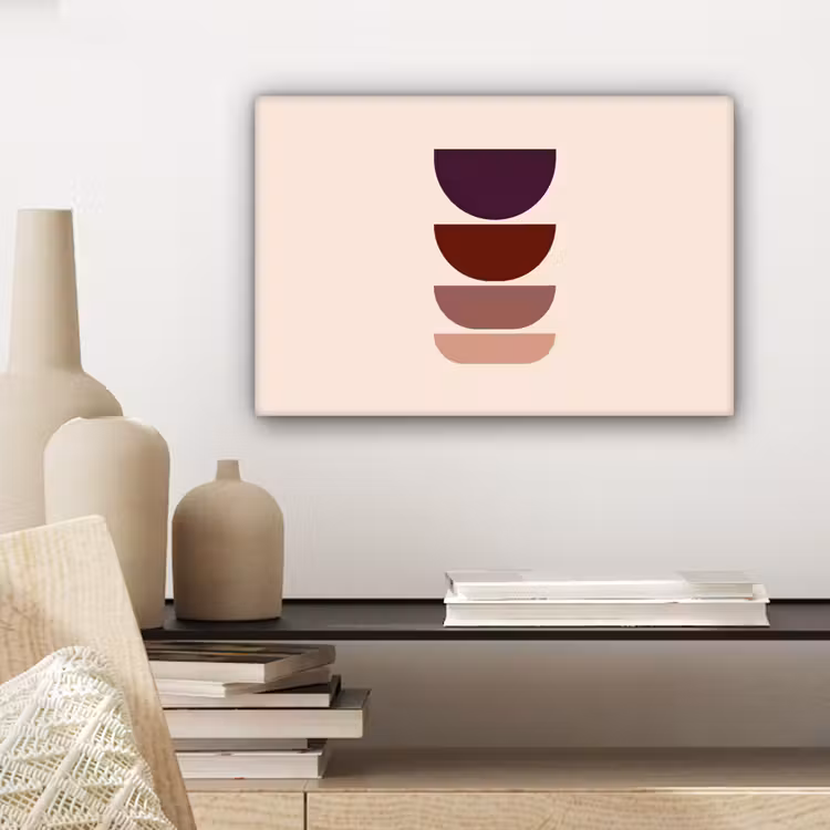 Canvas schilderij - Harmonieus - Symmetrisch - Rood — 5