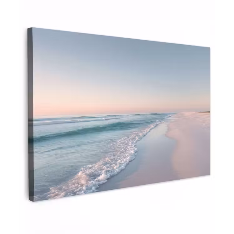 Canvas schilderij - Kustlijn - Pastel - water — 1