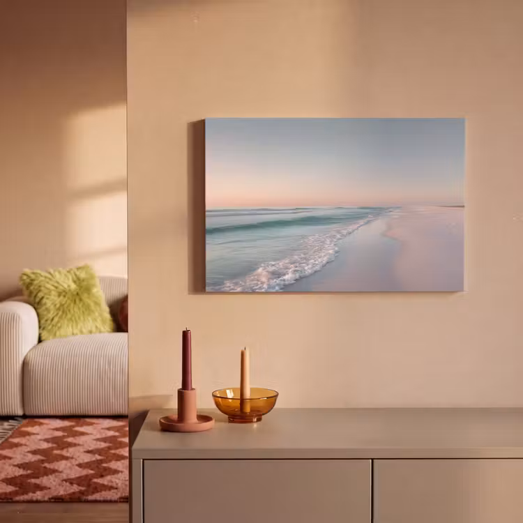 Canvas schilderij - Kustlijn - Pastel - water — 2