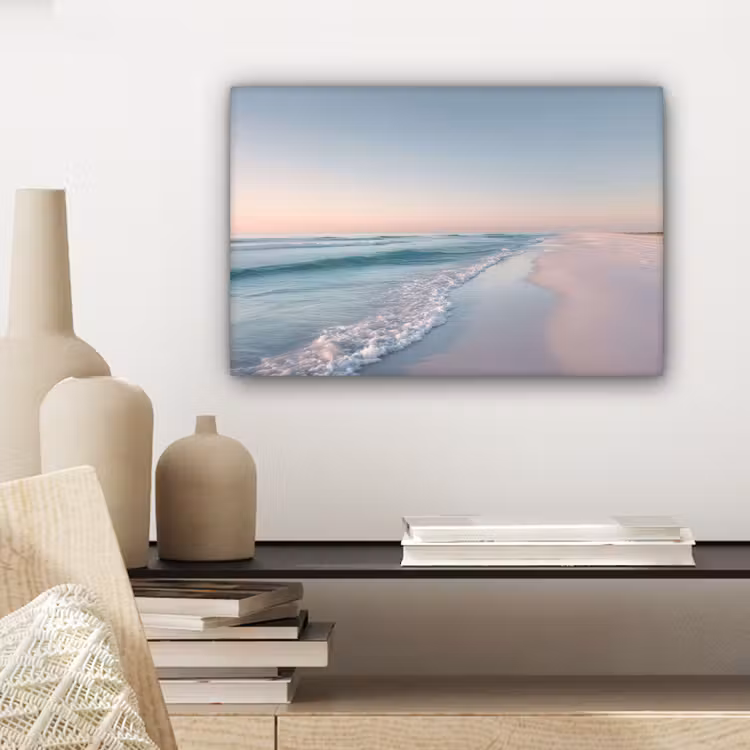 Canvas schilderij - Kustlijn - Pastel - water — 5