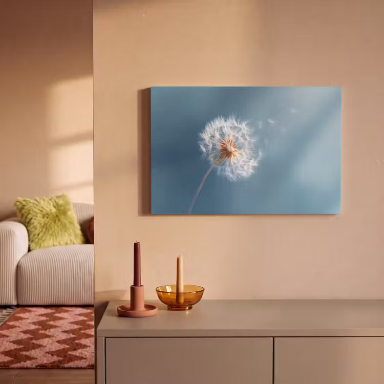 Canvas schilderij - Paardenbloem - Wind - Blauw — 2