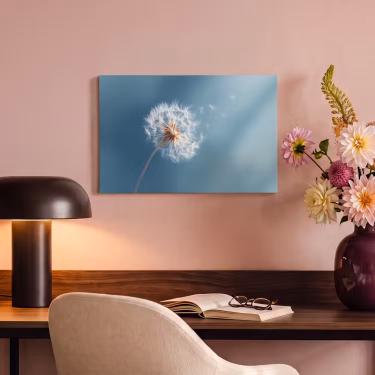 Canvas schilderij - Paardenbloem - Wind - Blauw — 4