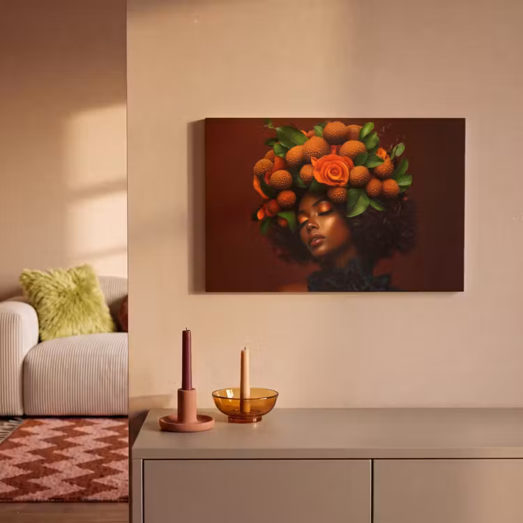Canvas schilderij - Vrouw - lychee - exotisch — 2
