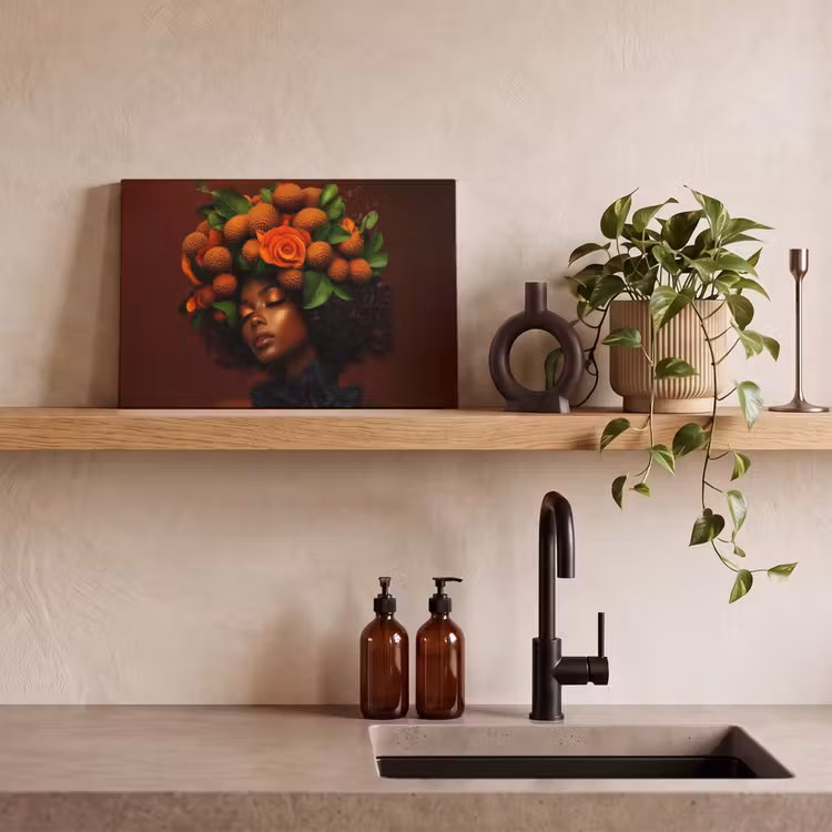 Canvas schilderij - Vrouw - lychee - exotisch — 3