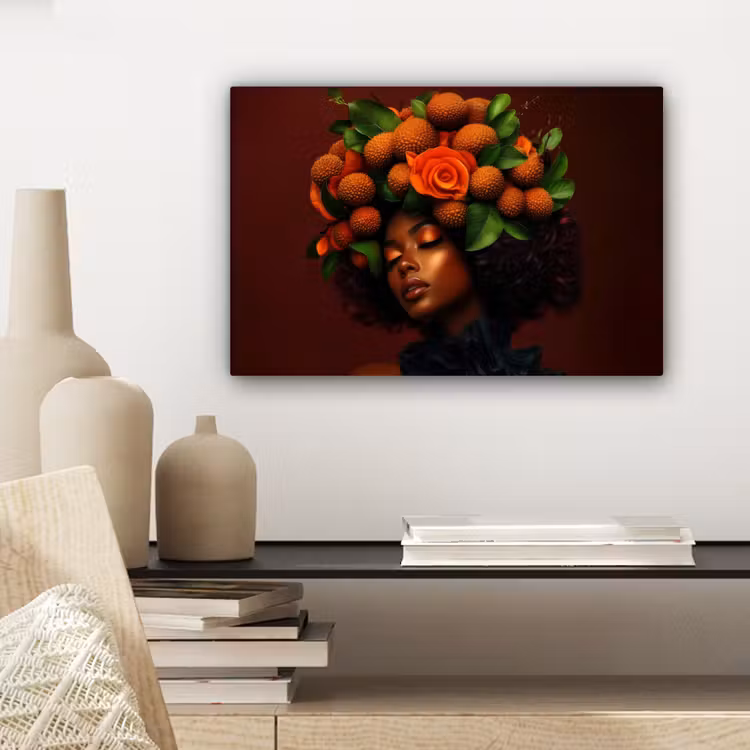 Canvas schilderij - Vrouw - lychee - exotisch — 5