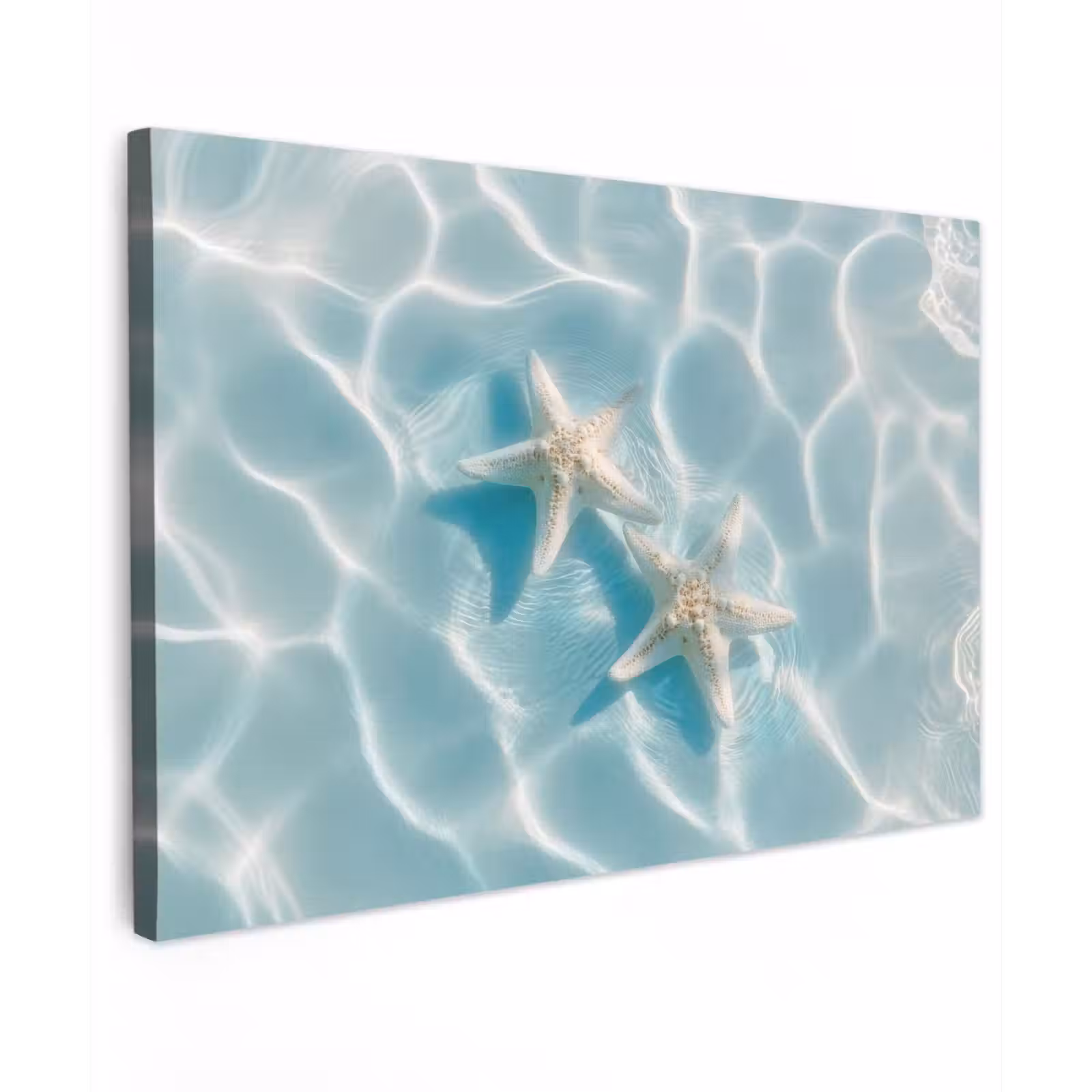 Canvas schilderij - Zeesterren - Golvend water - Rustgevend — 1