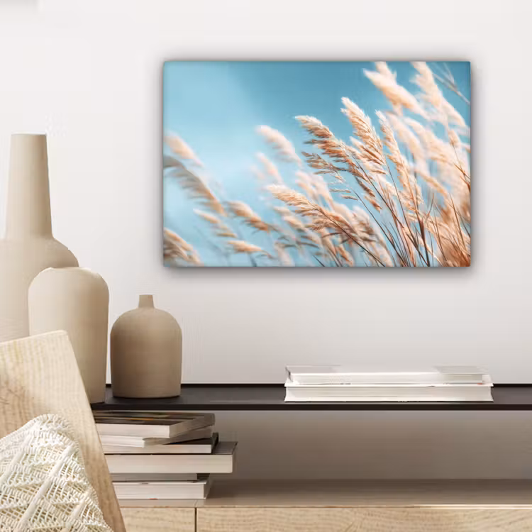 Canvas schilderij - Siergras - Wind - Lichtbruin — 5