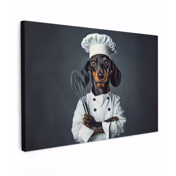 Canvas schilderij - Hond - Garde - Kok — 1