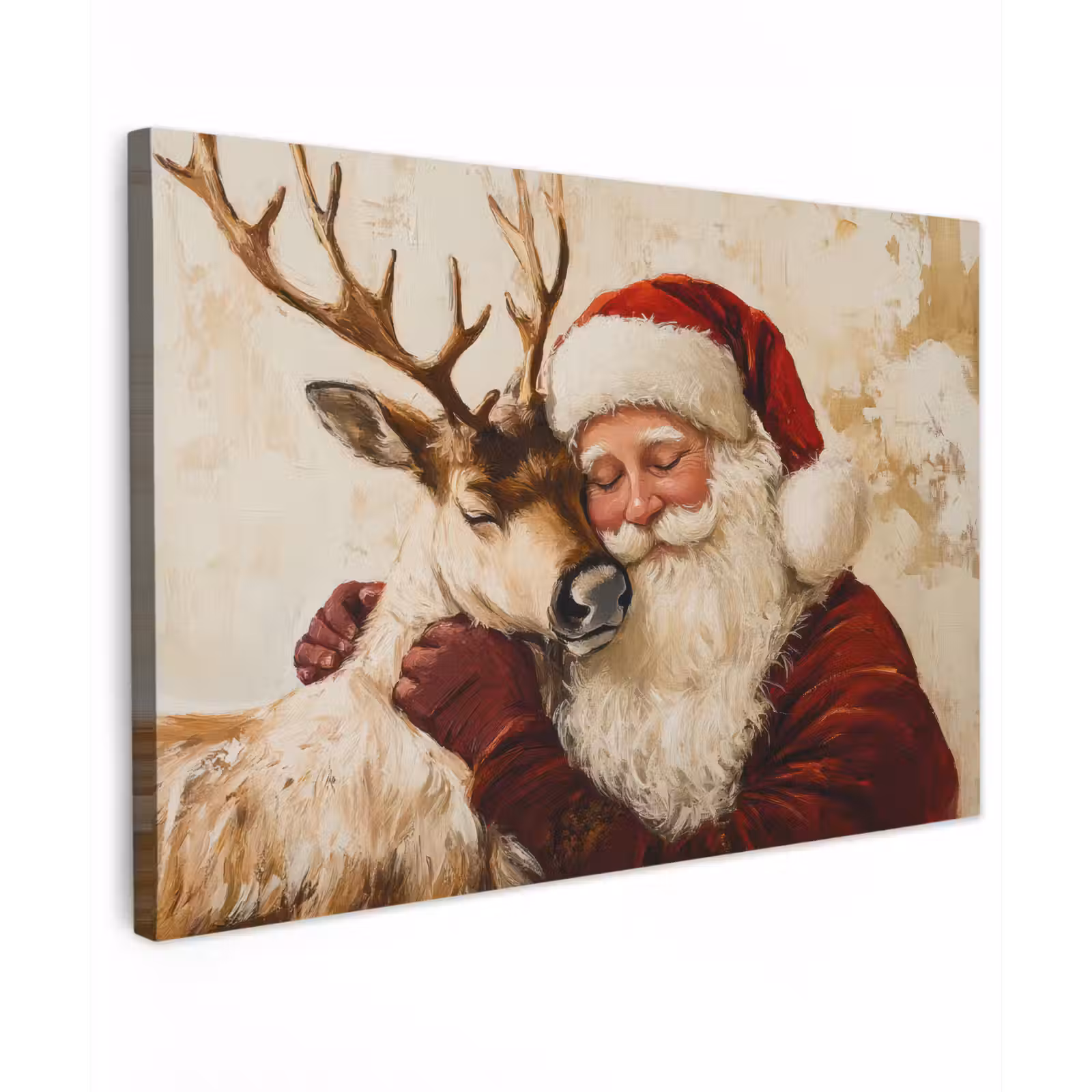 Canvas schilderij - Kerstman - Rendier - Kerst - Christmas — 1