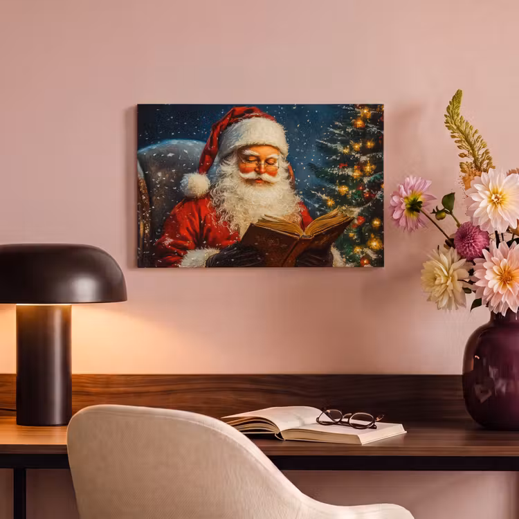 Canvas schilderij - Kerstman - Kerst - Winter - Kerstboom — 4