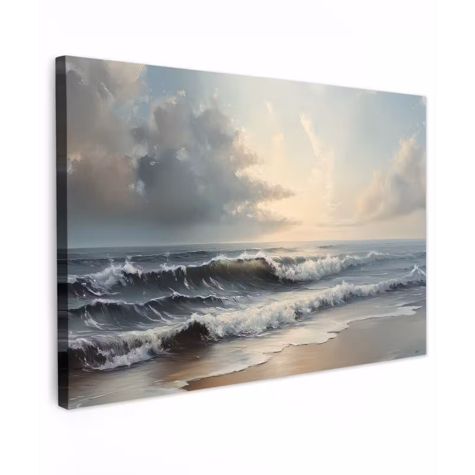 Canvas schilderij - Strand - Zee - Zonsondergang — 1