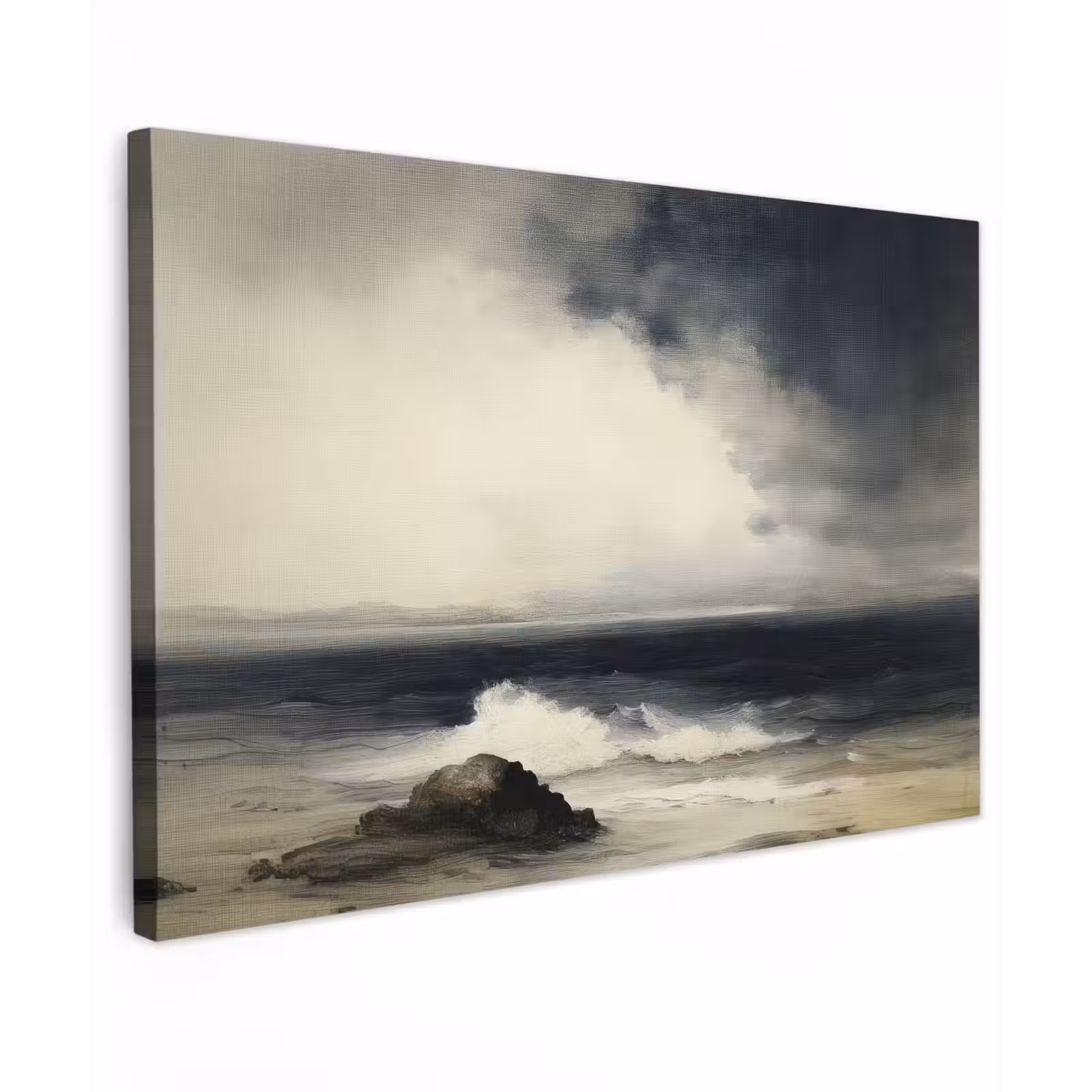 Canvas schilderij - Zee - Rotsen - Storm — 1