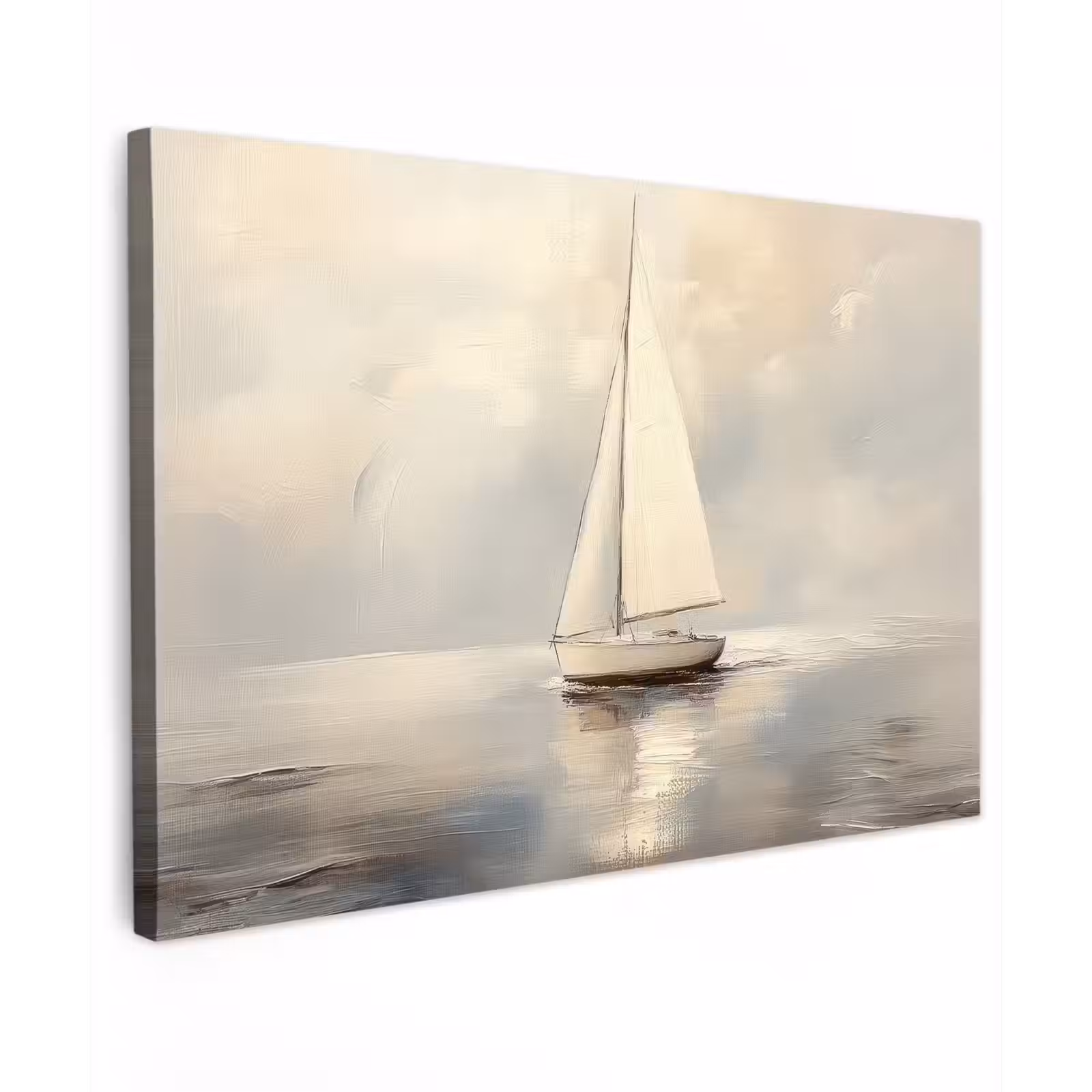 Canvas schilderij - Zeilschip - Zee - Bewolkt — 1