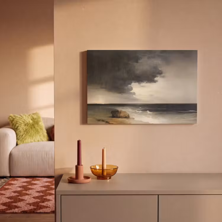 Canvas schilderij - Kust - Golven - Rots - Storm — 2