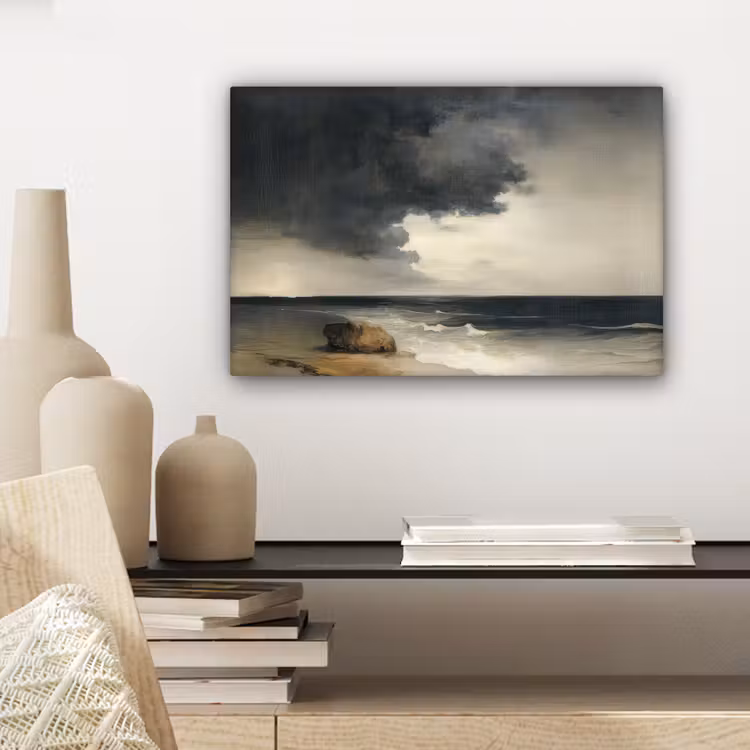 Canvas schilderij - Kust - Golven - Rots - Storm — 5