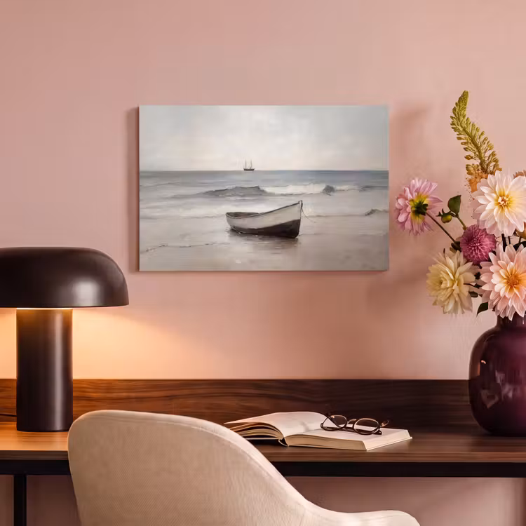 Canvas schilderij - Roeiboot - Zee - Horizon — 4