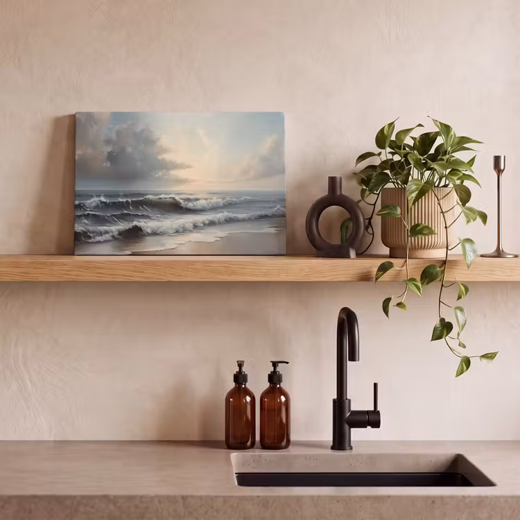 Canvas schilderij - Strand - Zee - Zonsondergang — 3