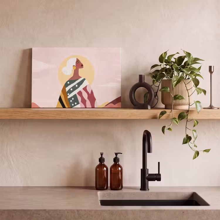 Canvas schilderij - Vrouw - Zon - Kleurrijk — 3